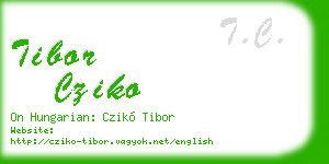 tibor cziko business card